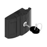 MODULAR SOLUTIONS DOOR PART<br>COMPACT SLAM LATCH, BLACK POWDER COAT, LOCKING KEY 1333